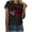 Black, variant on My Order Ladies Valentine Short Sleeve Round Neck Shirt Romantic Fashionable Tops My Items