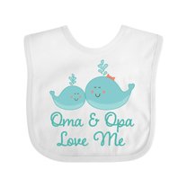 Inktastic Oma and Opa Love Me Boys or Girls Baby Bib