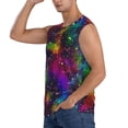 thumbnail image 3 of Gaeub Bright Universe Men's Sleeveless Muscle Shirts Workout Tank Tops, Odor Protection and Comfortable - 3X-Large, 3 of 8