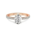 thumbnail image 3 of 2 Carat IGI Certified Oval Shape Lab Grown Diamond Engagement Ring | 14K Rose Gold | Claire Full Eternity Lab Diamond Ring | FG-VS1-VS2 Quality Friendly Diamonds, 3 of 5