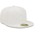 thumbnail image 3 of Men's New Era Cincinnati Reds White on White 59FIFTY Fitted Hat, 3 of 5