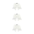 thumbnail image 2 of Qarigey Banda para el cabello grande Bowknot Elástico Adornos de goma Ajustable Snag Free Ponytail Holder Bobbles Seamless Scrunchies White Type1 NO1, 2 of 6