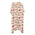 thumbnail image 3 of FKELYI Retro Mushroom Leaf Print Kimono Coverups for Women Soft Beach Cover Up Half Sleeve Summer Cardigan Bikini Cover Ups Resort Wear Casual Cruise Outfits, 3 of 6