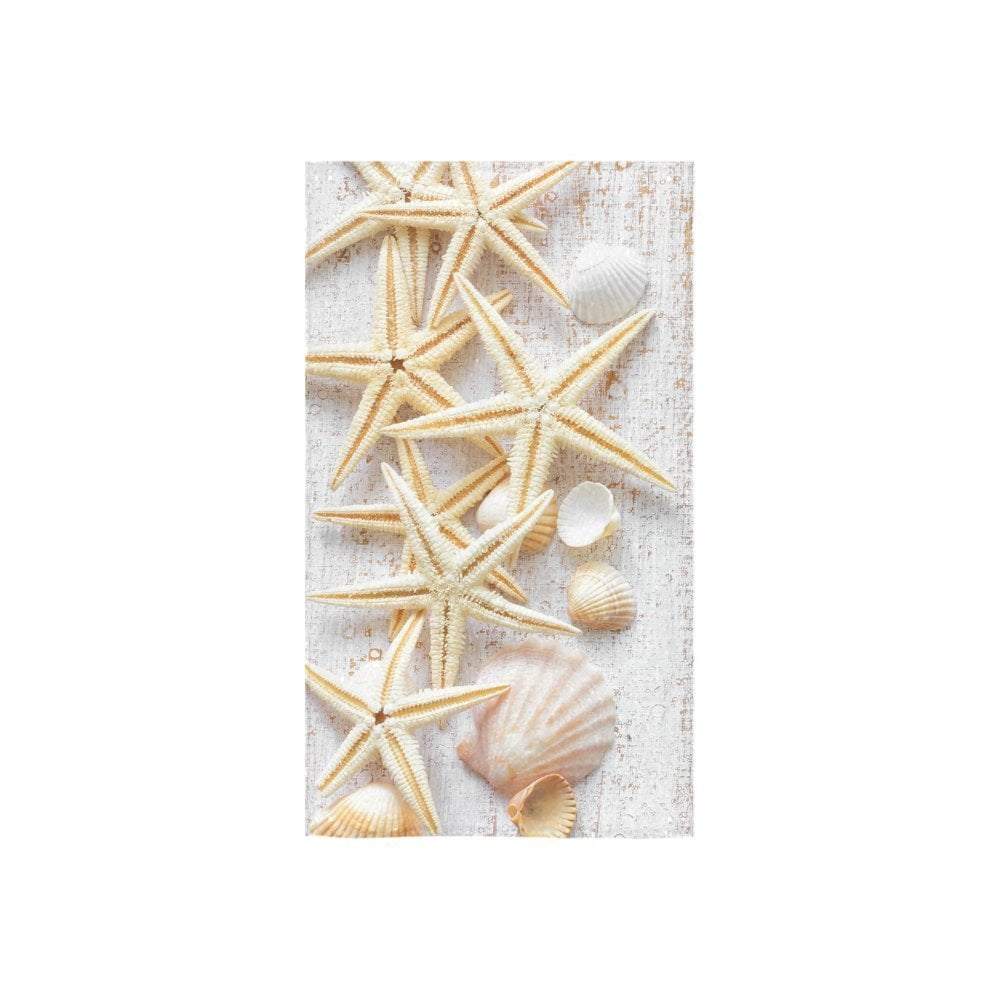 ZKGK Seashell Starfish Hawaii Beach Wood Marine Nautical Hand Towel Bath Towels For Bathroom,Outdoor and Travel Use,16' x 28' Inche