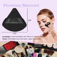 thumbnail image 3 of 6 Pcs Triangle Powder Puff Super Soft Face Makeup Puff, Velour Cotton Powder Puffs for Under Eyes Body Setting Loose Powder Cosmetic Foundation Beauty Makeup Sponge Tools （Black + Purple）, 3 of 5