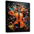 thumbnail image 2 of Designart "Opt Art Vibrant Euphony" Abstract Floater Framed Canvas Print, 2 of 7