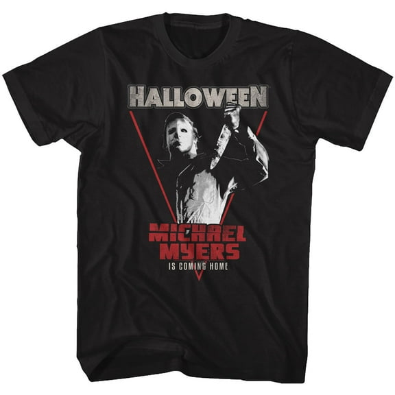 Halloween Michael Coming Home Black Adult T-Shirt