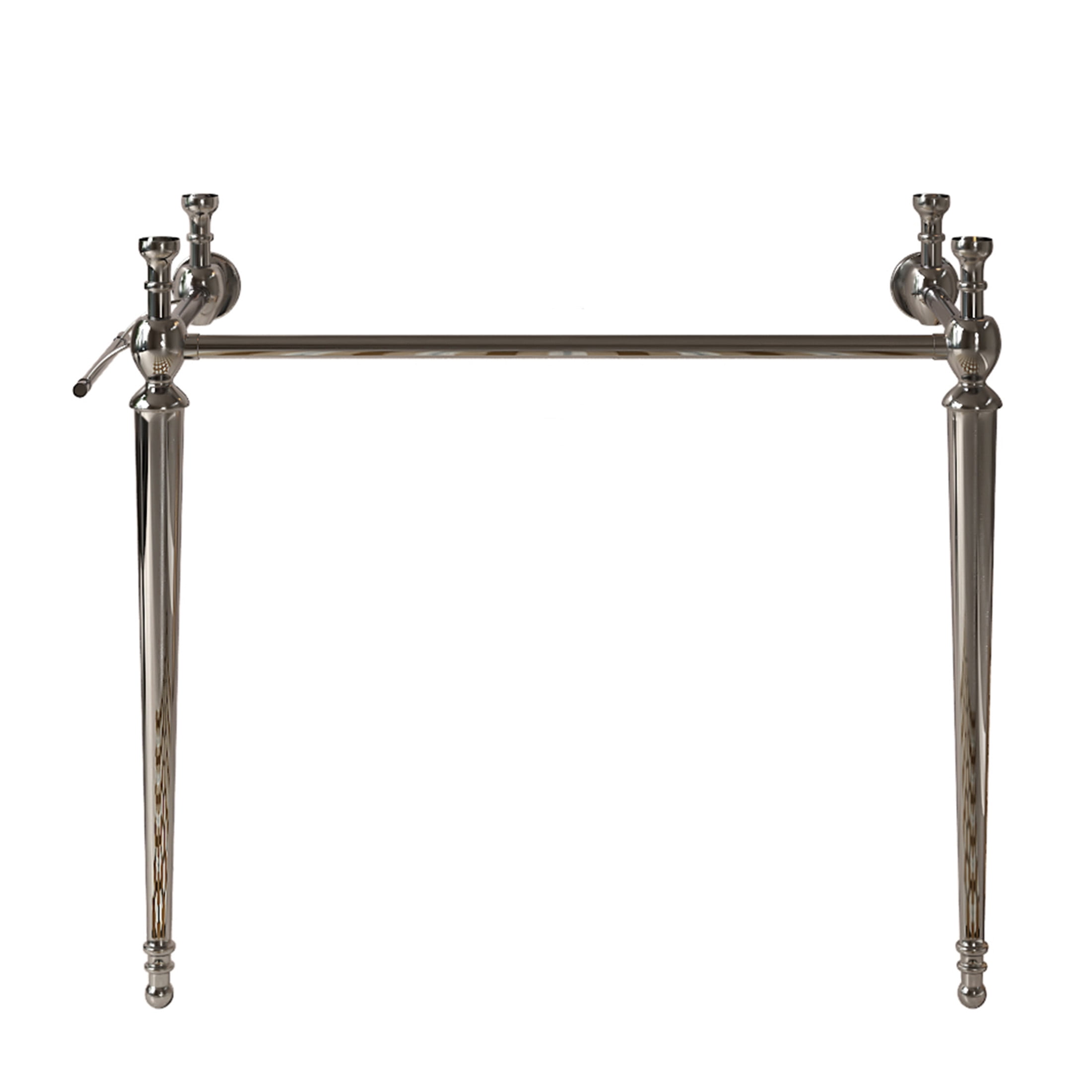 Noble House Vici 36" Freestanding Bathroom Console Vanity Open Frame with Towel Bar, Heavy-Duty Iron Legs, Chrome
