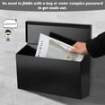 thumbnail image 4 of Wall-Mount Mailbox for House, Large Capacity Mail Box, Galvanized Steel Rust-Proof Metal Post Box, Mailboxes for Outside,15.7"x9.9"x4.9" Black, 4 of 7