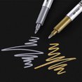 thumbnail image 2 of Markers Pens Art Waterproof Metallic Fast Dry Ink Marker Permanent Mirror Paint DIY Crafts Paper Glass Card Making Christmas Festival Green, 2 of 9