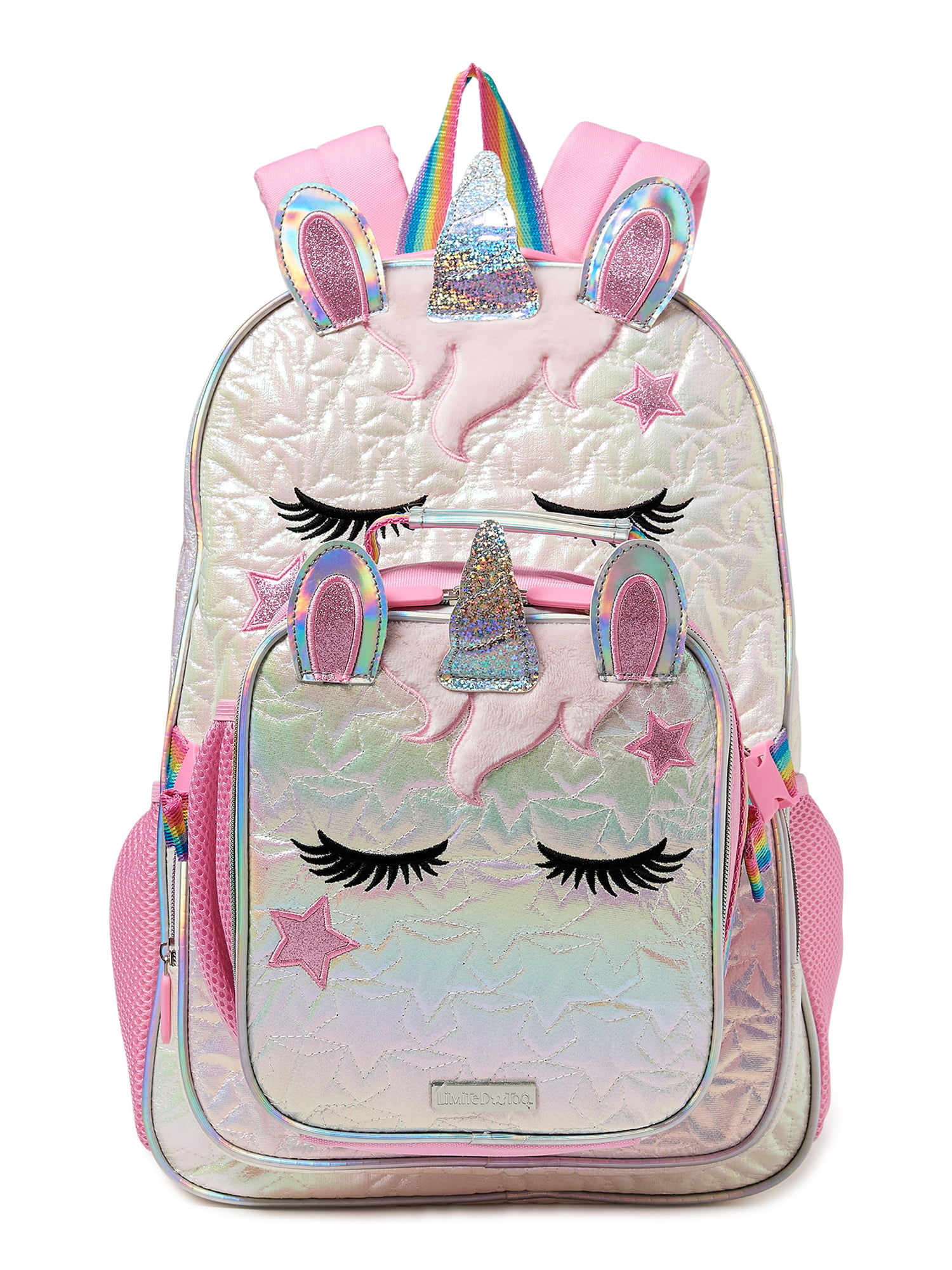 17 Inch Simple Backpacks for Teens Beautiful Unicorn Pattern Comfortable Laptop Daypack with Adjustable Padded Shoulder Straps 
