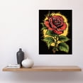 thumbnail image 2 of A Single Rose Old School USA Tattoo Ink Body Art Rockabilly Americana 50s Large Wall Art Poster Print Thick Paper 18X24 Inch, 2 of 3