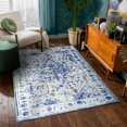 thumbnail image 1 of JV Home Area Rug Napoli Blue 5'3"x7'3" Washable Carpet Anti Slip, 1 of 6