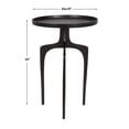 thumbnail image 4 of Bowery Hill Contemporary Aluminum Accent Table with Round Top in Dark Brown, 4 of 4