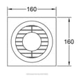 thumbnail image 5 of Estevez Extractor de Aire de 4 Pulgadas con Rejilla Frontal Para Baño o Cocina, Instalación en Pared, Modelo 2404-UB(eco), 5 of 5