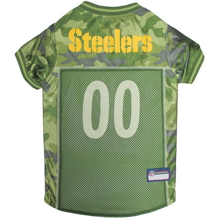 - Pets First NFL Pittsburgh Steelers Camouflage Jersey For Dogs, 5 Sizes Available, Pet Shirt For Hunting, Hosting a Party, or Showing off your Sports Team