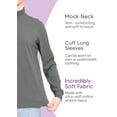 thumbnail image 5 of Stretch Is Comfort Men's Cotton Mock Neck Cuffed Long Sleeve Top |Adult Small- 4x, 5 of 6
