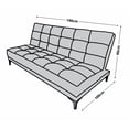 thumbnail image 5 of Sofa Cama Reclinable El Bazar Store Zeus Rosa Terciopelo Futon 3 posiciones Abotonado Sala, 5 of 5