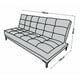 thumbnail image 5 of Sofa Cama Reclinable El Bazar Store Zeus Rosa Terciopelo Futon 3 posiciones Abotonado Sala, 5 of 5