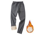 thumbnail image 4 of Men's Fleece Lined Sherpa Sweatpants Winter Warm Joggers Pants with Pockets for Lounge Athletic Workout Gym Running, 4 of 4