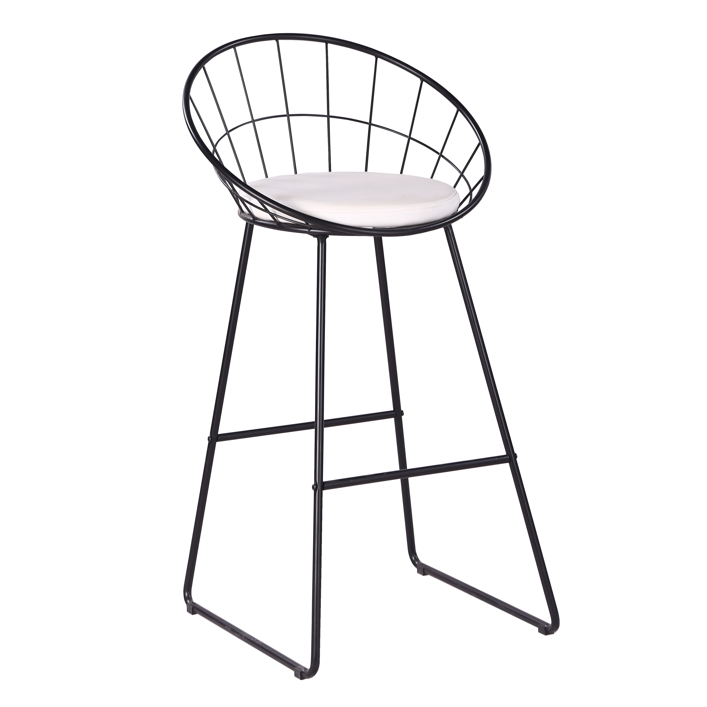 Nordic Bar Stool Chair Wrought Iron, Wrought Iron Bar Stools With Backs