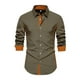 thumbnail image 1 of 2025 Camisa informal de manga larga para hombre: material resistente, versátil para el trabajo o las vacaciones, 1 of 4
