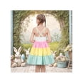 thumbnail image 5 of Sunny Fashion Girls Dress Easter Bunny Egg Rainbow Suspender Sleeveless Spring Summer 4 Years, 5 of 7