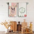 thumbnail image 6 of Spring Pink Flowers Personalized Wreath Kitchen Towels | Custom Tea Towel | Family Name Dish Towel | Kitchen Decor | Hand Towel | Housewarming Gift Monogram Dishcloth, 6 of 6