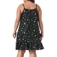 thumbnail image 4 of DARING DIVA Women's Plus Size Sleeveless Fruit Pattern Sleep Dress 1X Black, 4 of 6