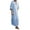 Blue, variant on Polo T Shirts for Men Casual Short Sleeve Everyday Style Mens V Neck Linen Long Sleeve Kaftan Thobe Long Gown Shirt Robe Casual Gown