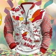 thumbnail image 2 of XIAOCHA Men's Half Zip Sweatshirt Long Sleeve Carnival Graphic Print Street Pullover Top, White, Sizes S, 2 of 3