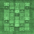thumbnail image 1 of Ahgly Company Indoor Square Abstract Emerald Green Modern Area Rugs, 8' Square, 1 of 4