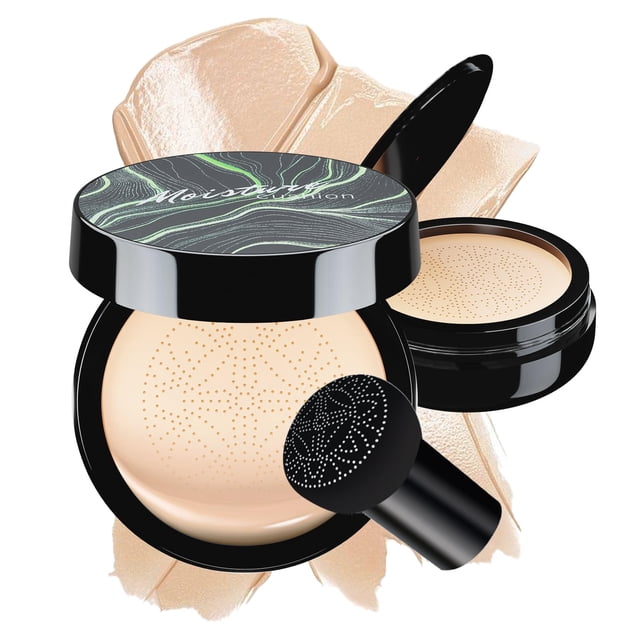 Base de maquillaje CC Cream OETUIOW con forma de cabeza de hongo, color marfil
