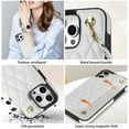 thumbnail image 6 of Allytechgroup Flip Wallet Case for iPhone 17 Pro Max with Cards Holder, Slim Lightweight PU Leather Phone Case with Lanyard Kickstand Shockproof Protective Back Cover for iPhone 17 Pro Max, White, 6 of 8