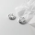 thumbnail image 4 of K-KED 925 Sterling Silver Small 11mm Hoop Sleeper Earrings (Pair), 4 of 6