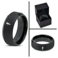 thumbnail image 4 of Tungsten Mens Rings Black Gamer Wedding Gift Boyfriend Mommy and Me Initial Jewelry Boho, 4 of 8