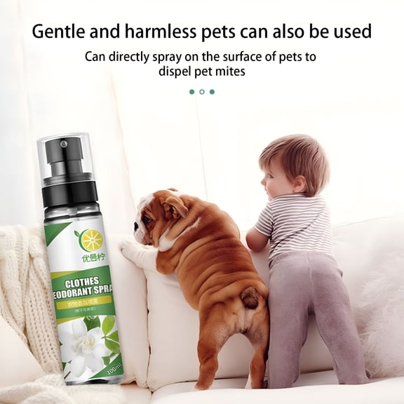 QARUN Odor Eliminator & Air Freshener Spray,Portable Deodorizer,Natural Plant-Based Formula for Furniture,Shoes,Pets,Carpets,Cars,Clothes (Unscented)