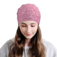 thumbnail image 2 of Xecao Glitter Print Beanie Knitted Hat for Men Women, Winter Fashion Knit Cuffed Caps Unisex, 2 of 7