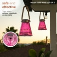 thumbnail image 3 of Alpine Corporation Indoor/Outdoor Solar Pink LED Wasp Trap Lights, Set of 2, 3 of 15