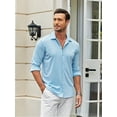 thumbnail image 4 of Coshow Mens Button Down Dress Shirts Business Casual Long Sleeve Wrinkle Free Blouses, 4 of 7