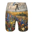 thumbnail image 3 of Fotbe Vibrant Wildflower Meadow Trajes de Baño Estampados para Hombre, Shorts de Verano de Secado Rápido, Ropa de Playa, Bañadores-Large, 3 of 6
