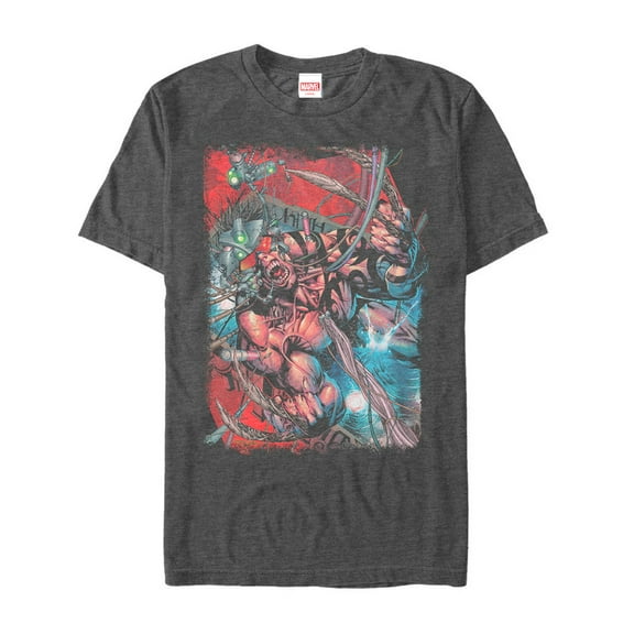 Men's Marvel X-Men Wolverine Experiment X  Graphic Tee Charcoal Heather 5X Large
