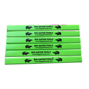 6 Pack - Big Gator Tools Carpenter Pencils - Neon Green Wooden Pencil