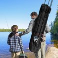 thumbnail image 2 of CSChome Travel Fishing Rod Bag Multifunctional Fishing Rod Holds 5 Poles Portable Tackle Tool Storage Side Pocket Large, 2 of 6