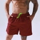 thumbnail image 2 of Pantalones cortos de playa de color liso para hombre: bañadores ligeros de secado rápido con cordón, 2 of 6