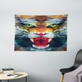 thumbnail image 1 of Tiger Tapestry, Portrait of Animal from Top of the Food Chain Polygonal Abstract Art Dangerous Beast, Wall Hanging for Bedroom Living Room Dorm Decor, 60W X 40L Inches, Multicolor, by Ambesonne, 1 of 2