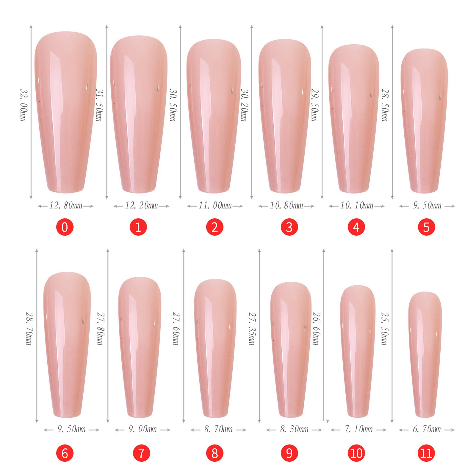 240 Pieces Extra Long Press on Nails Ballerina Coffin False Nails Solid  Color Full Cover Fake Nails Artificial Acrylic Nails for DIY Nail Salon  Women Girls (Aurora Pattern)