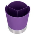 thumbnail image 3 of Huayishang Storage Rack Three-Grid Thickened Plastic Straw Bucket C Purple Three-Grid, Kitchen Essentials Clearance Sale, 3 of 8