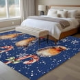 thumbnail image 4 of 6'x9' Area Rugs, Blue Birds Christmas Indoor Outdoor Area Rug for Living Room Bedroom, Xmas Winter Snowflake Washable Bathroom Rugs Kitchen Floor Carpet Mats Home Decor Aesthetic, 4 of 8