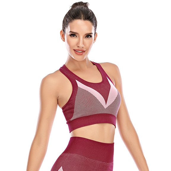 Seamless Openwork Yoga Bra for Women High Elasticity Vest Top for Sports Fitness Running Pilates